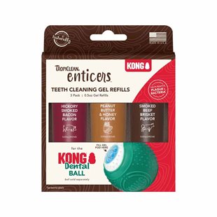 Kong/tropiclean Refill For Dental Ball - 3-pack