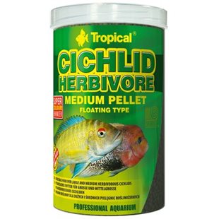 Tropical Cichlid Herbivore Medium Pellet - 1000 ml