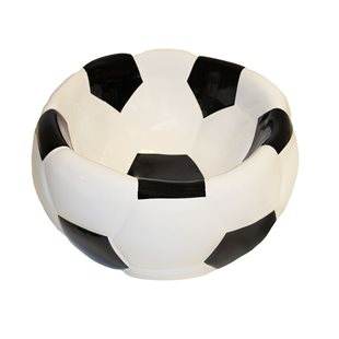Keramikskål Fotboll - 15x15x8 cm