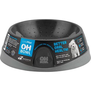 Hundskål Lickimat Oral Hygiene Bowl - S - Svart - Ø16x5 cm