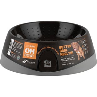 Hundskål Lickimat Oral Hygiene Bowl - L - Svart - Ø27x9 cm