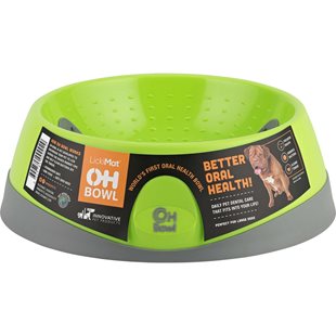 Hundskål Lickimat Oral Hygiene Bowl - L - Grön - Ø27x9 cm