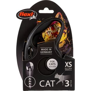 Flexi Koppel New Classic - XS - 3M Lina - Svart - Max 8 kg