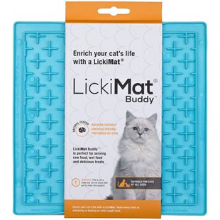 Lickimat Cat Buddy - Ljusblå - 20x20 cm