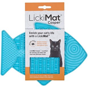 Lickimat Cat Casper - Ljusblå - 22x16 cm
