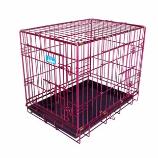Hundtransportbur - Lila metallic - 62x44,5x51,5 cm