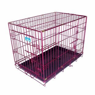 Hundtransportbur - Lila metallic - 78x49x56.5