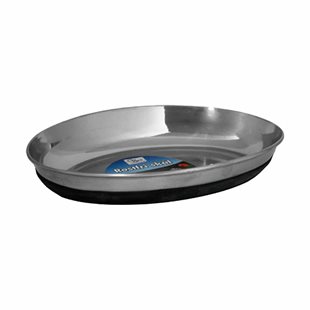 Kattskål Rostfri - Anti-slip Oval - 250 ml
