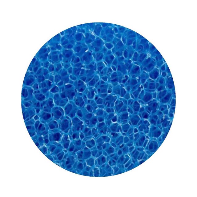 Blå grovporig filtermatta - 50x50x5 cm - 10 PPI