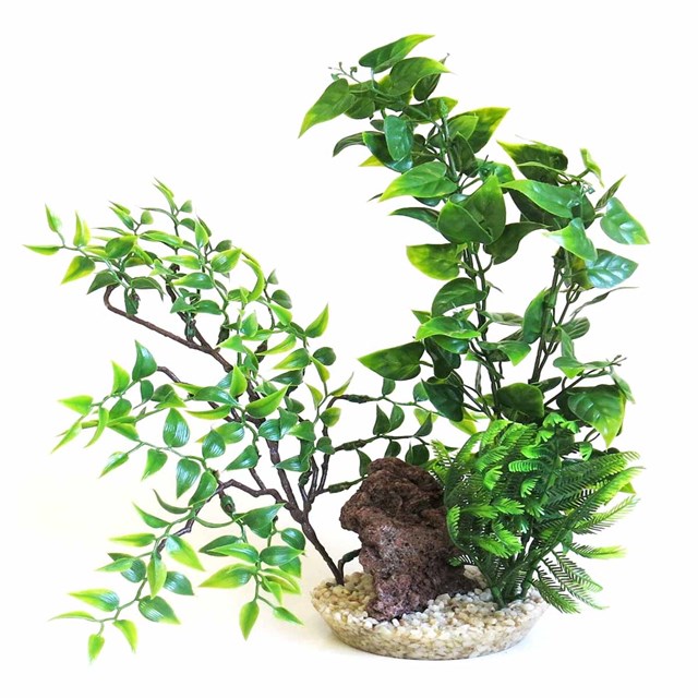 Plastväxt - Volcano Aqua Branch - 33 cm