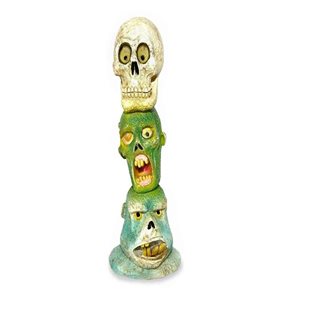 Zombie skull totem - Glow in the dark