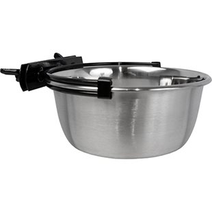 Foderkopp - Rostfri - Click-On - 1900 ml