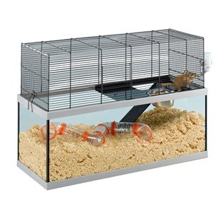 Ferplast Gabry 80 - Svart/Glas - 79x30,5x51,4 cm