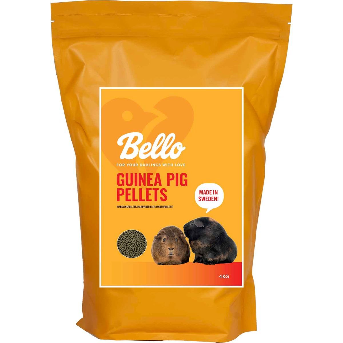 Picture of Bello Guinea Pig Pellets - Marsvinspellets - 4 kg - CyberZoo
