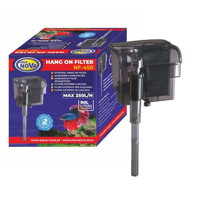 Aqua Nova NF-450 - Påhängsfilter - 250 L/H