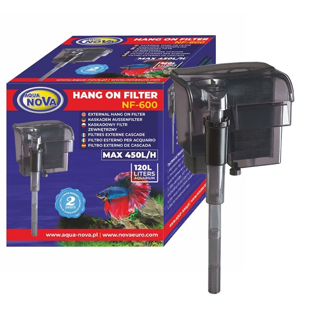 Aqua Nova NF-600 - Påhängsfilter - 450 L/H