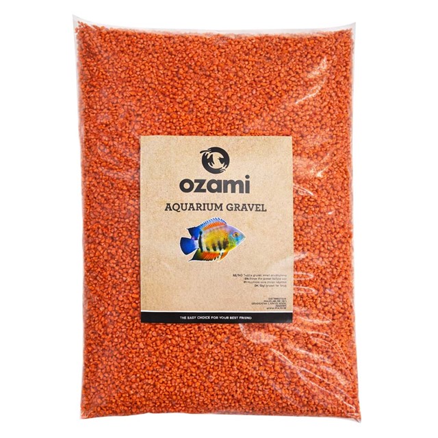 Akvariegrus Kvarts - Orange - 2-3 mm - 2 kg