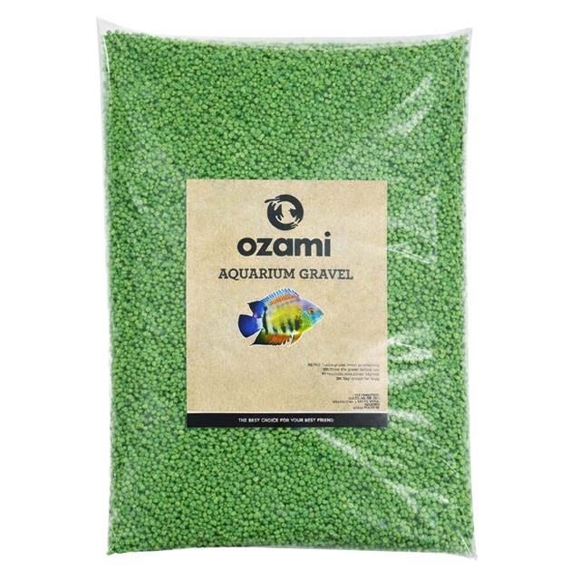 Akvariegrus Kvarts - Grön - 2-3 mm - 2 kg