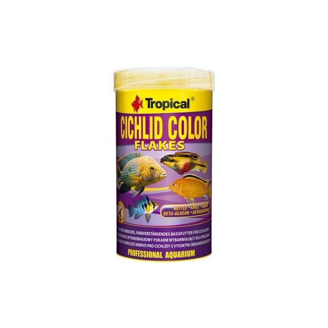 Tropical Cichlid Color Flakes - Flingor - 250 ml