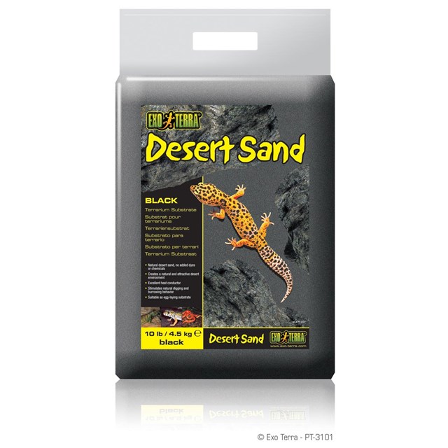 Exo Terra Desert Sand - Svart - 4,5 kg