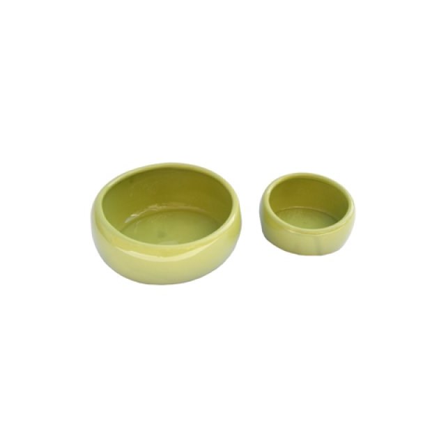 Keramikskål - Ergonomisk - Limegrön - 120 ml