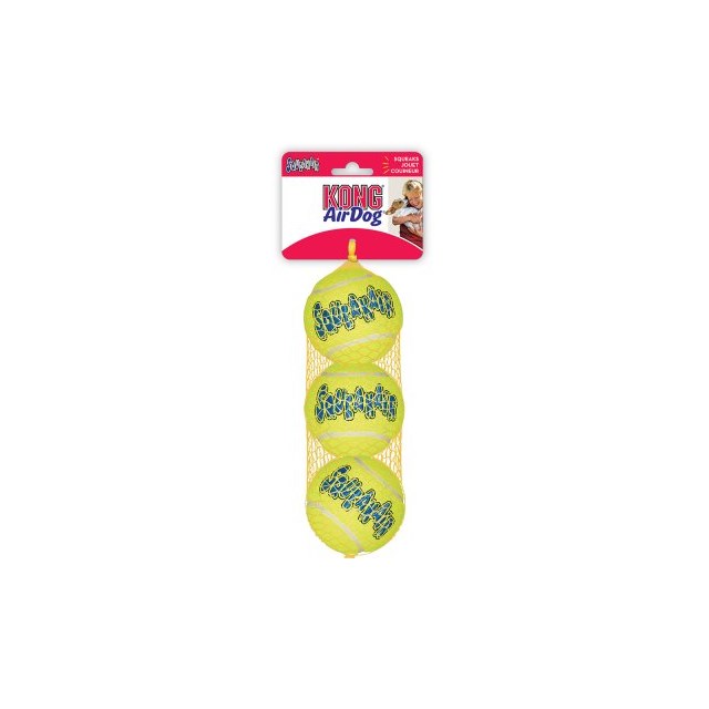 Kong Airdog - Tennisboll - 3-Pack - Medium - Squeaker - 7 cm