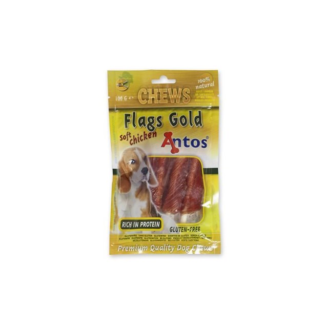 Hundsnacks Soft Chicken Flags ´Gold´ 100g - [20-pack]