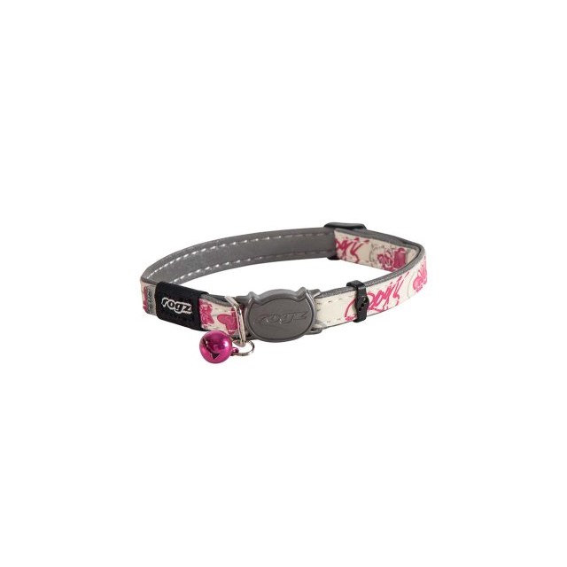 ROGZ Glowcat halsband - Rosa - 20-31 cm