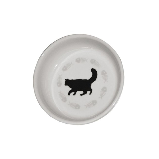 Keramikskål - Katt - Enkel - 12 Cm