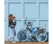 Lisävarustesarja URBAN IKI Child seat styling set Rear Mint Blue