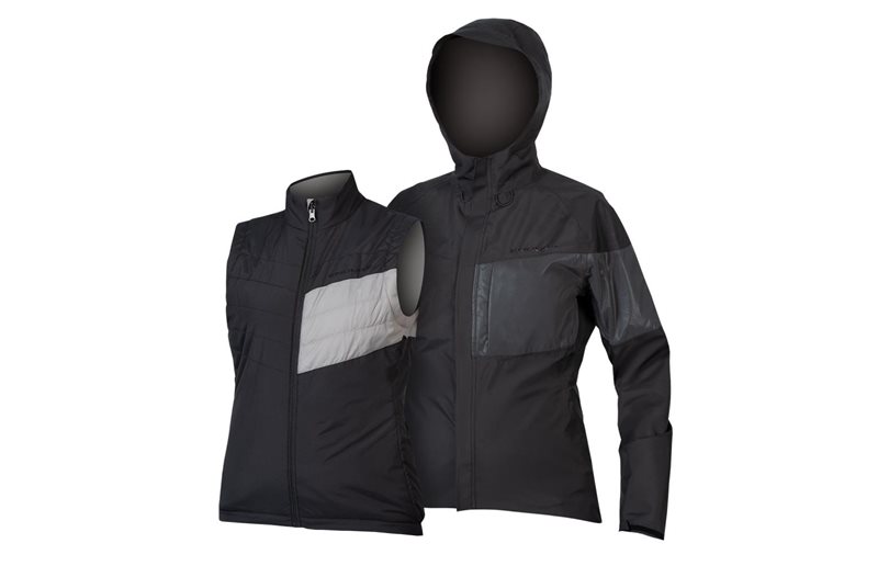 Endura Sykkeljakke for Damer Urban Luminite 3-i-1 Jakke ll Svart