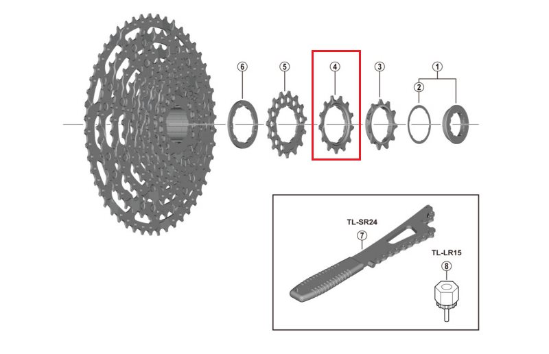 Shimano Drevhjul 13T 11-girs Cs-L
