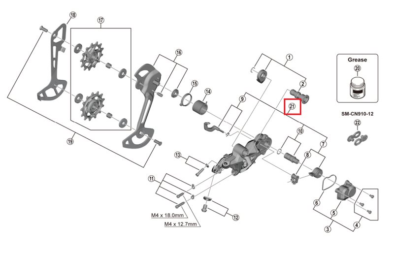 Shimano Stabilisatorsett Rd-M8120-Sgs, M71