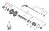 Shimano Mutter L.H. med støvdeksel Fh-Mt401