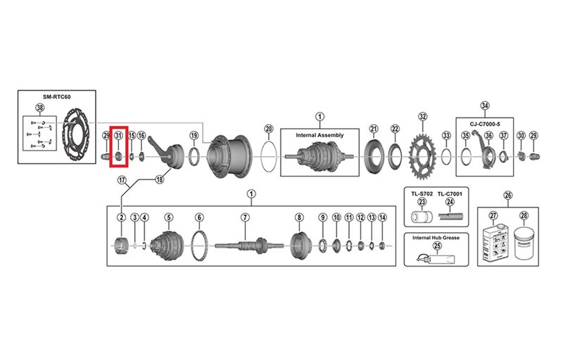 Shimano Fixeringsbricka 8L