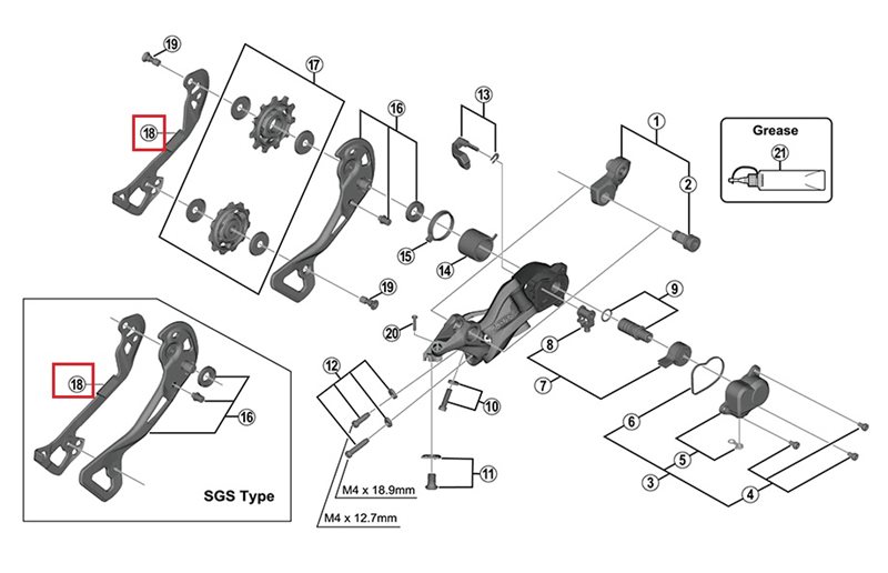 Shimano Inre Cage Rd-M9000-Gs