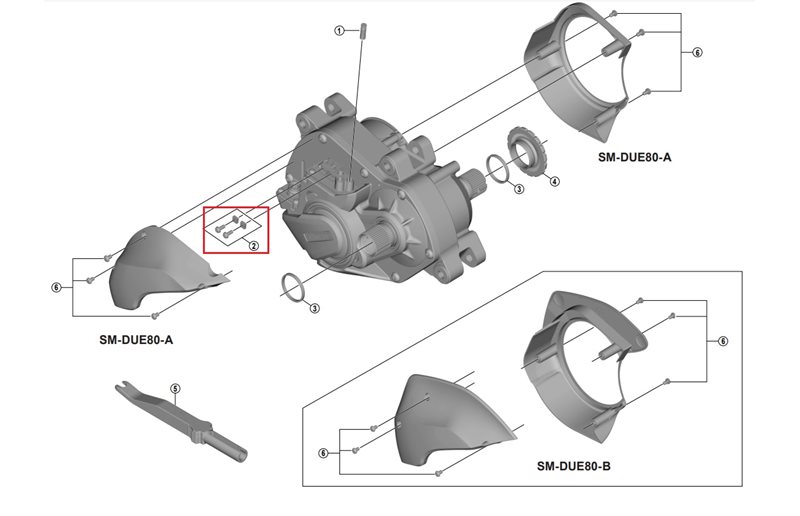 Shimano Skrue 2stk og Mutter 2stk