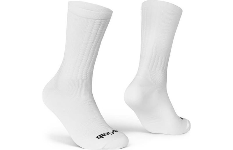Pyöräilysukat GripGrab FastStream Aero Cycling Socks White