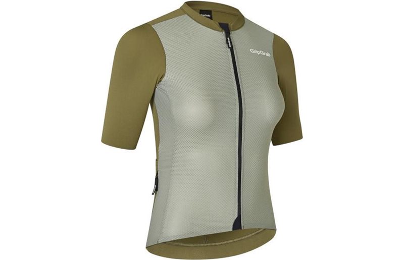 Sykkeltrøye GripGrab W's PACR Lightweight Short Sleeve Jersey Olive Green