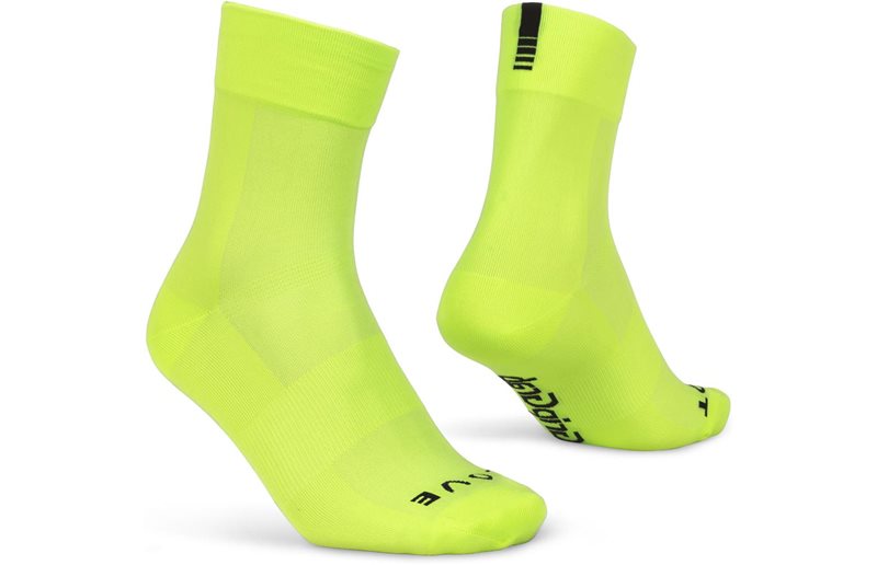 Sykkelsokker GripGrab Lightweight SL Regular Cut Summer Socks Yellow Hi-Vis