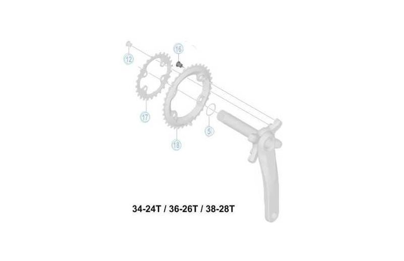 Shimano Drevbultset Fc-M8000 M8 X 9 mm 4 St