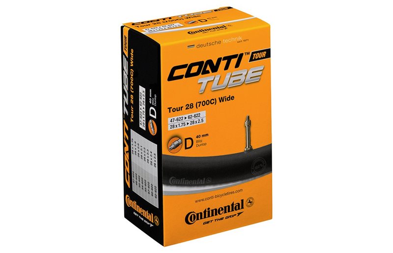 Sykkelslange Continental Tour Wide 28" Dunlop 40mm 47/62-622