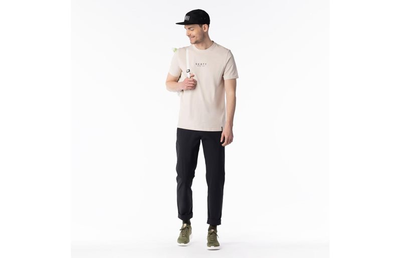 Scott Fritidströja Tee Herr Typo SS Dust White