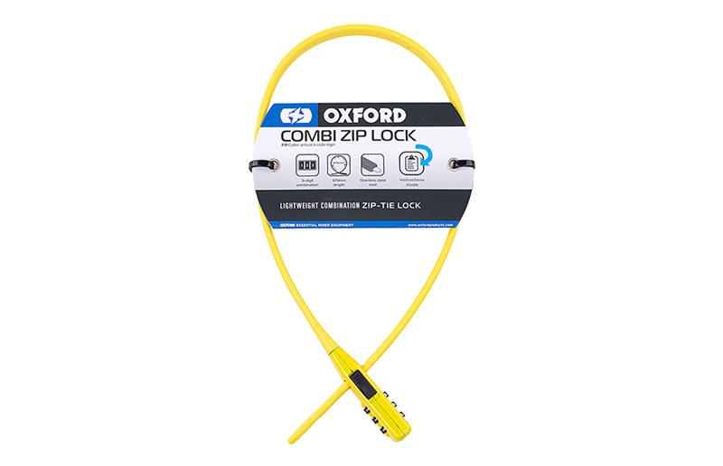 OXC Kombinationslås Combi Zip Lock 470 mm Yellow