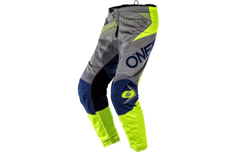 O'Neal Element Pants Men Factor-Gray/Blue/Neon Yellow