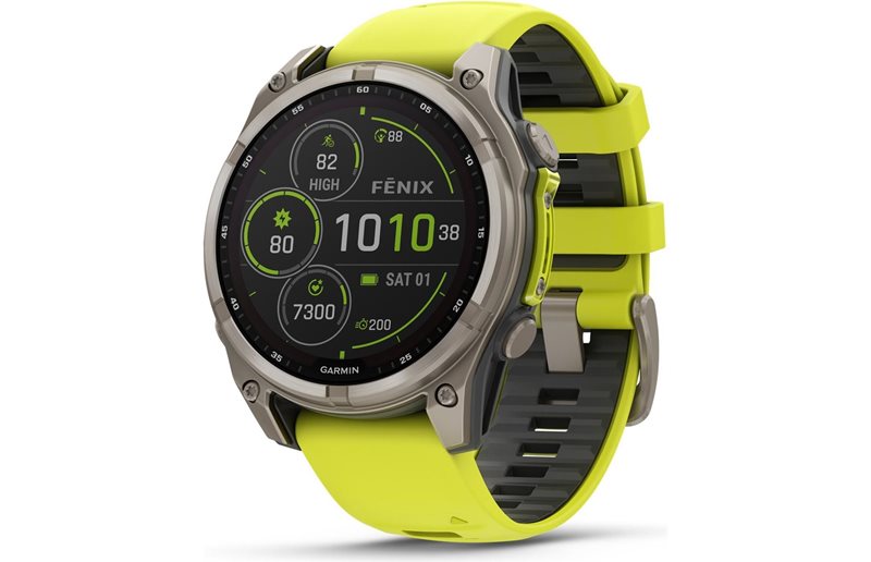 Multisport-älykello Garmin Fenix 8 Sapphire Solar 47 grey/yellow