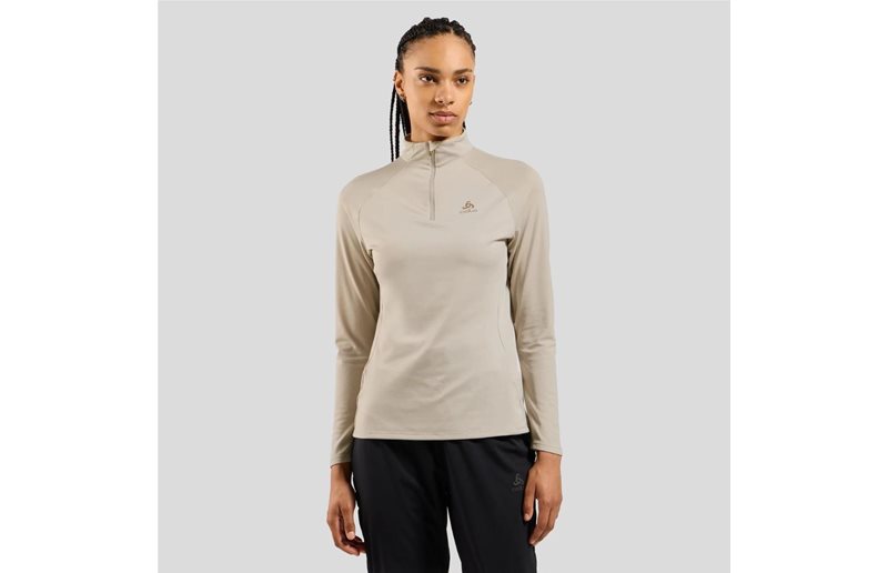 Juoksupaita Odlo Essentials Ceramiwarm Mid Layer Half Zip W Silver Cloud