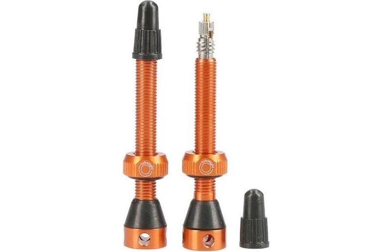 TUBOLIGHT Tubeless-venttiili Käyttöön Insertin Kanssa - 50 mm Oranssi