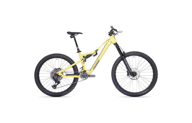 Täysjousto maastopyörä Rock Machine Whizz FS II 90 AXS 29/27.5 Sulfur Yellow
