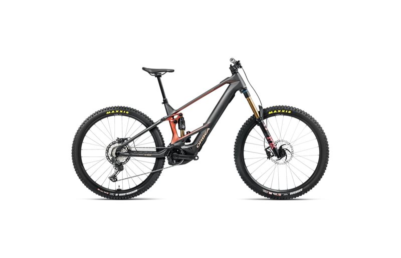 El MTB Orbea Wild M-Team Diamond Carbon View/Mars Red